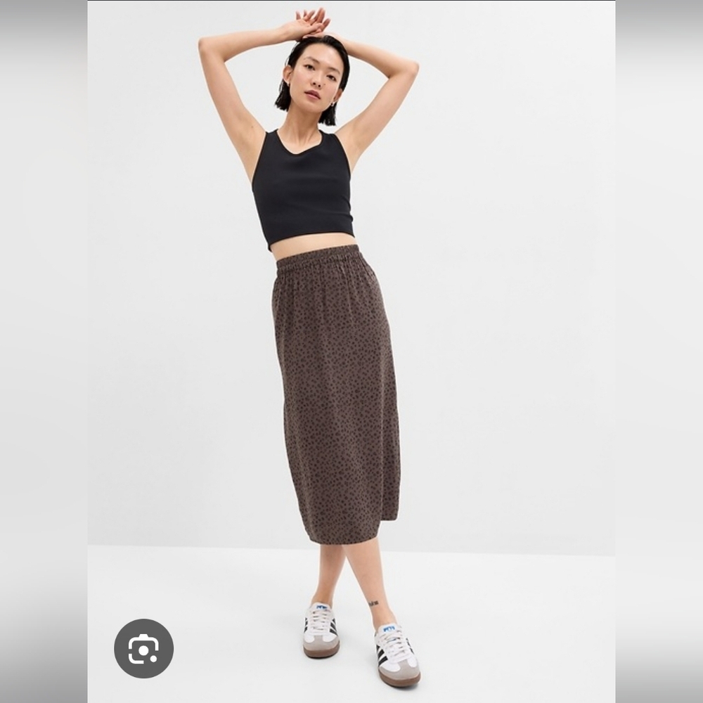 GAP Brown Slip Midi Skirt